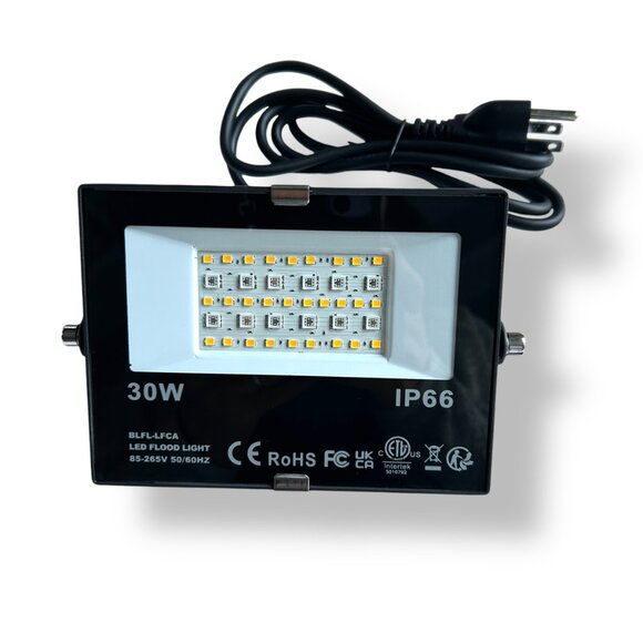 4x LED Flood Lights RGB Color Changing 300W Equivalent Outdoor, 30W Bluetooth - Picture 2 of 8